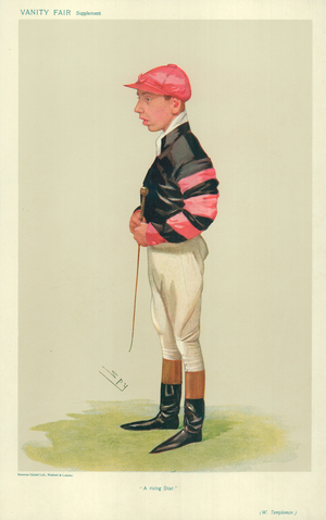 Arthur Templeman, A Rising Star, 7 November 1906, Vanity Fair cartoon (colour litho)