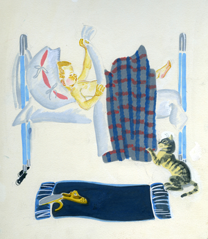 Illustration from 'Grievance' by Agniya Barto, 1966 (gouache on paper)