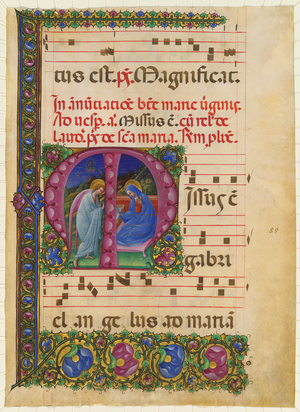 The Annunciation to the Virgin, 1450-1460 (tempera)