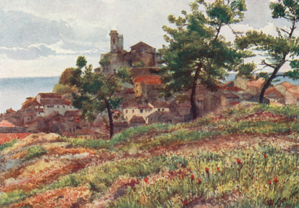 The Old Town, Cannes (colour litho)