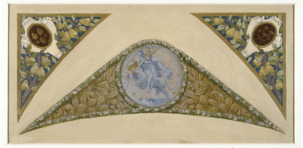 Sketch for the Banqueting Staircase at Paris City Hall: Bélier, ca. 1888 -1898 (oil)
