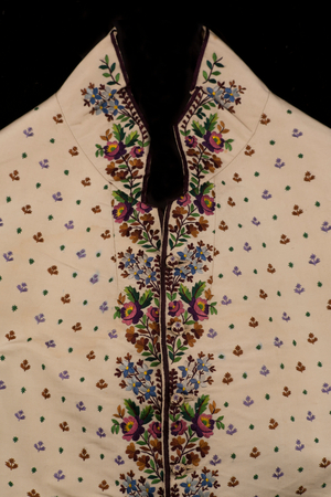 Full Dress Waistcoat, c.1832-41 (embroidered white silk faille)