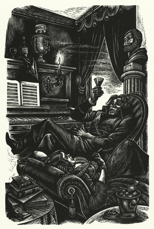 Illustration for Father and Sons by Ivan Turgenev (wood engraving)