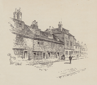 Old Houses in Ewer Street (litho)