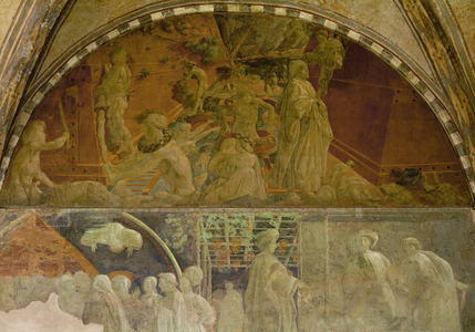 Noah and the Flood, fresco in the Chiostro Verde, the " Green Cloisters " because of the greenish monochrome of Ucello's fresco (fresco)