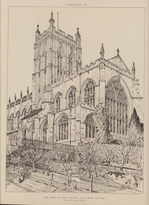 The Abbeys of Great Britain, No 20, Great Malvern (engraving)