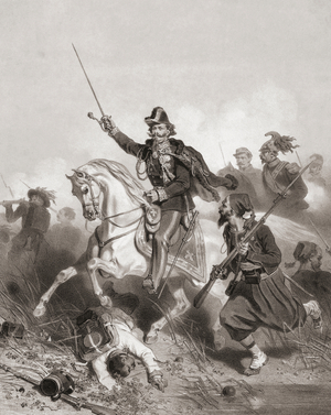 King Victor Emmanuel II at Battle of Palestro (print)