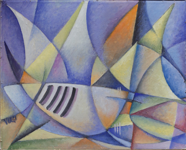 Boats, 1943 (oil on canvas board)