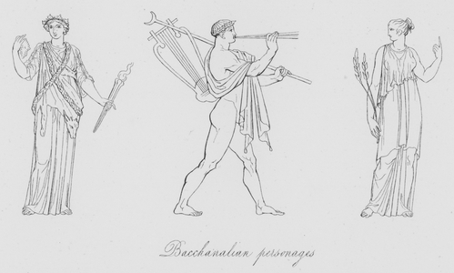 Bacchanalian personages (engraving)