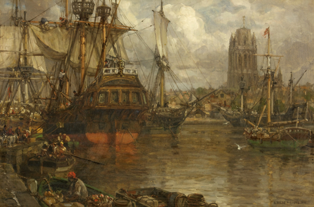 Sketch for John Guy's Expedition to Newfoundland, 1610, 1915 (oil on canvas)