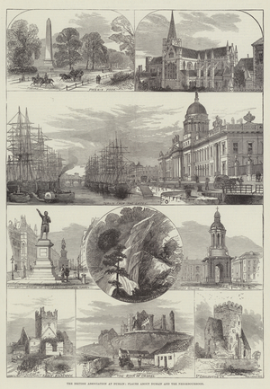 The British Association at Dublin, Places about Dublin and the Neighbourhood (engraving)