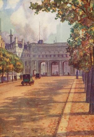 The Mall and Admiralty Arch (colour litho)