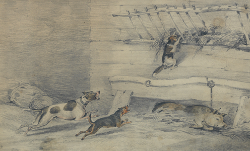 The chase (watercolour and pencil)