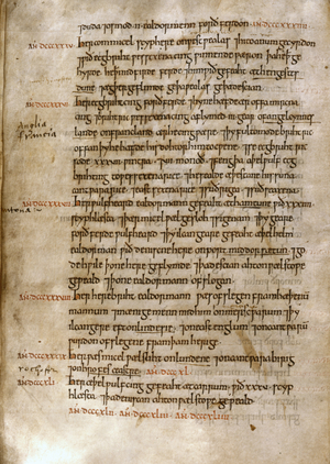 Entries in Anglo-Saxon Chronicle