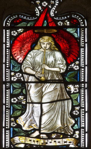 Musical Angel, 1876 (stained glass)