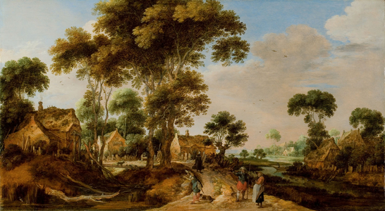 The Country Road, 1620 (oil on panel)