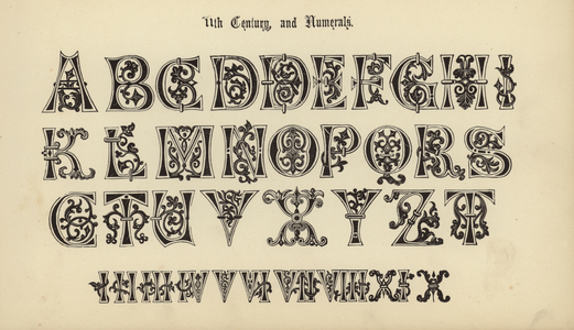 11th Century, and Numerals (engraving)