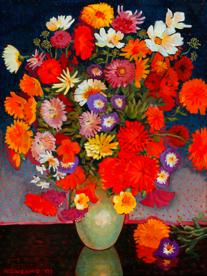 Charlotte's Bouquet, 2001 (acrylic on canvas)