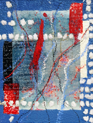 Glyphes 4, 2018 (acrylic and pastel collages)