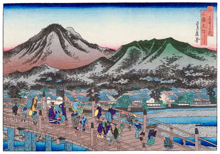 Japan: The Great Bridge at Sanjo, c.1868 (print)