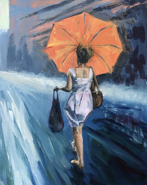 Summer Showers, 2021, (oil on canvas panel)