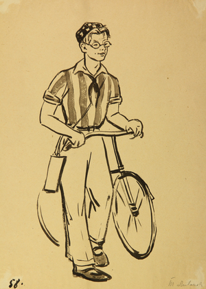 Costume Design for "War Secret" by Arkady Gaidar, 1958 (Indian ink on paper)