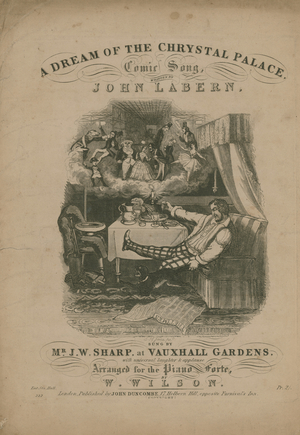A dream of the Crystal Palace, a comic song by John La Bern (engraving)