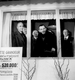 The Abbe Pierre at The Exhibition To Help The Homeless February 19, 1954, Paris (photo)