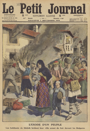 Exodus of a people (colour litho)