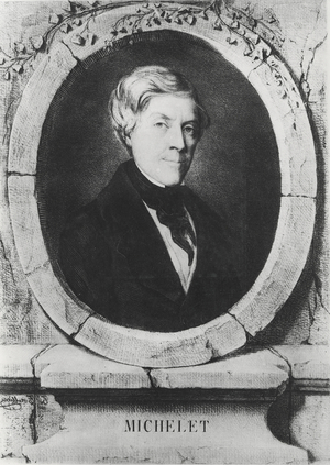 Portrait of Jules Michelet, 1843 (lithograph)