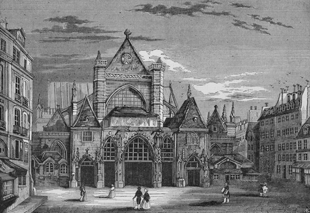Church of Saint Germain l'Auxerrois in the 19th century (engraving)
