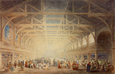 The Green Market, Newcastle upon Tyne (b/c, chalk, ink, pencil & watercolour on paper)