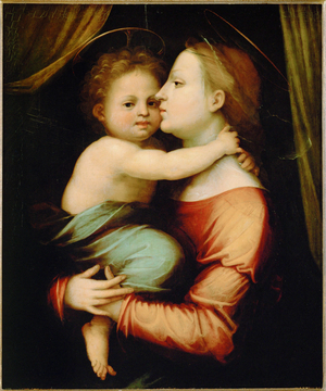 Madonna and child (poplar wood)
