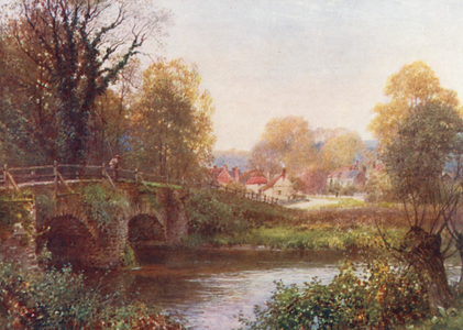 Eashing, near Godalming (colour litho)