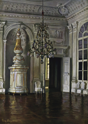 The White Hall in the Residence, Salzburg, about 1780 (colour litho)