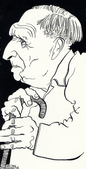 William Walton caricature English composer (1902-1983)