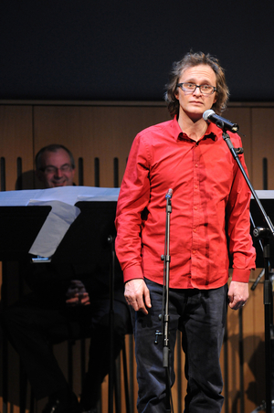 Simon Munnery performing at King's Place