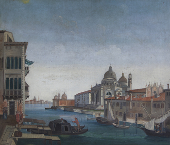 The Entrance to the Grand Canal, looking East, with Santa Maria della Salute, Venice (imitator of Canaletto)