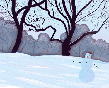 Snow Dude , (digital art)