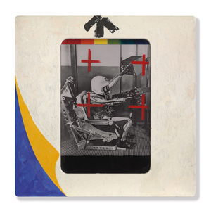Transparency, Astronaut Seat (E), 1968 (silk screen, acrylic painted wood relief frame)