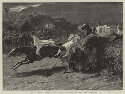 The Midnight Steeplechase near Melton Mowbray, the Finish (engraving)