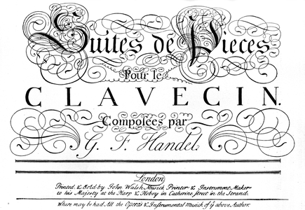 Handel's ' Suites de pieces pour le Clavecin '