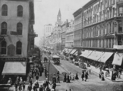 Madison Street, Chicago, Illinois (b/w photo)