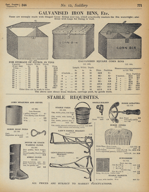 Page from Army and Navy Stores Catalogue, 1939-40 (litho)