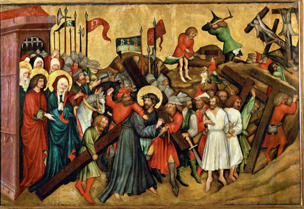 The carrying the Cross (tempera on wood)
