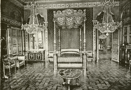 Compiegne, Ancienne Chambre a Coucher de l'Imperatrice (b/w photo)