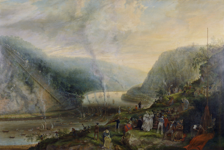 The Ceremony of Laying the Foundation Stone of the Clifton Suspension Bridge, 1836, 1837 (oil on canvas)