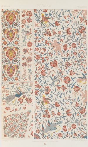 Persian, plate 20 from 'Polychromatic Ornament: One Hundred Plates in Gold, Silver and Colours', 1873 (colour litho)