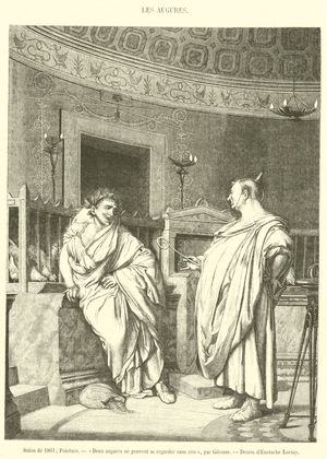 Salon de 1861, Peinture, Deux augures ne peuvent se regarder sans rire (engraving)