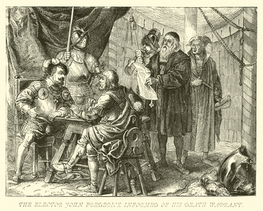 The Elector John Frederick informed of his death warrant (engraving)